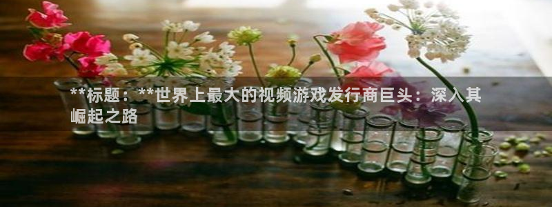 门徒平台开户：**标题：**世界上最大的视频游戏发行商巨头：深入其
崛起之路