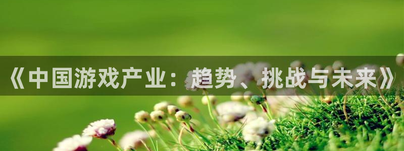 门徒平台主管代理：《中国游戏产业：趋势、挑战与未来》